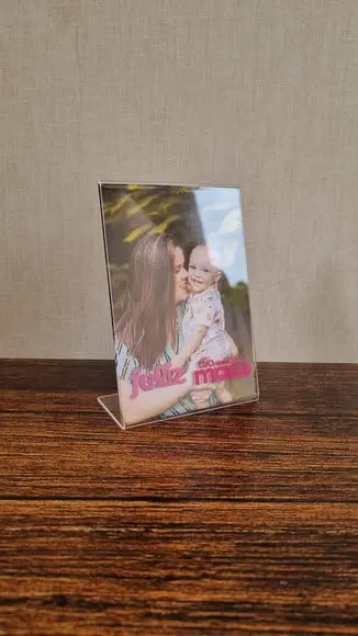 Porta Retrato Dia das Mães Personalizado em Acrílico 10x15cm