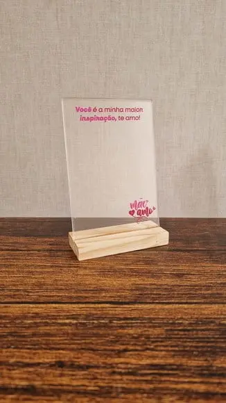 Porta Retrato Dia das Mães Personalizado em Acrílico 10x15cm