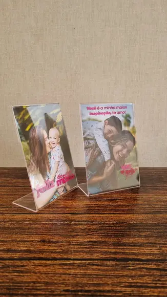 Porta Retrato Dia das Mães Personalizado em Acrílico 10x15cm