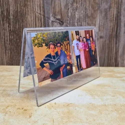Presente Dia das Mâes Porta Retrato Quad Polaroid Acrílico