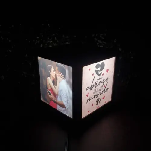 Presente Dia dos Namorados Luminária Criativa com Fotos
