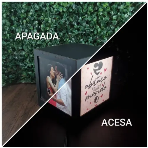 Presente Dia dos Namorados Luminária Criativa com Fotos