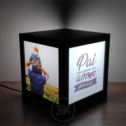 Presente Dia dos Pais Luminária Criativa com Fotos