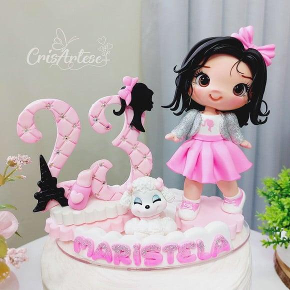Topo de Bolo Barbie