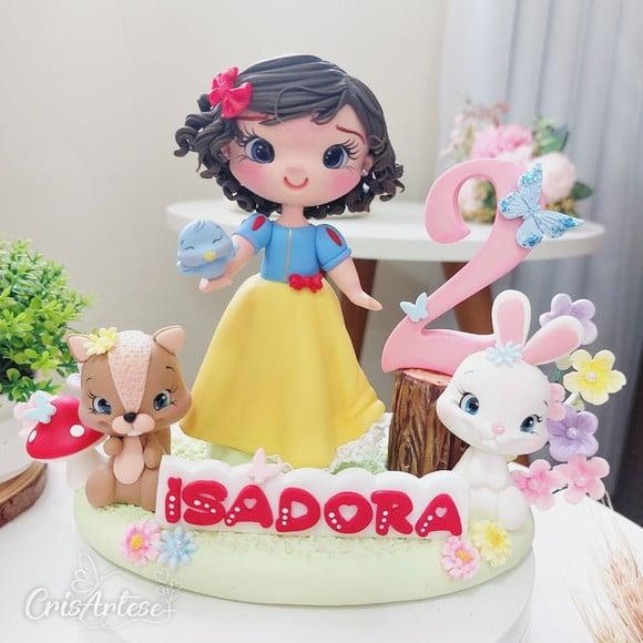 Topo de Bolo Branca de Neve Biscuit