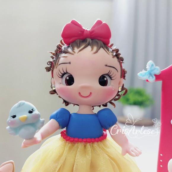 Topo de Bolo Branca de Neve Biscuit