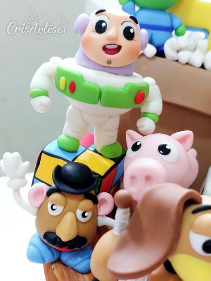 Topo de Bolo com Vela Toy Story