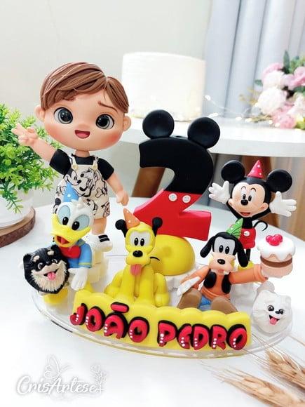 Topo de Bolo Mickey e Minnie Biscuit