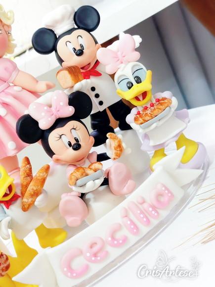 Topo de Bolo Mickey e Minnie Biscuit