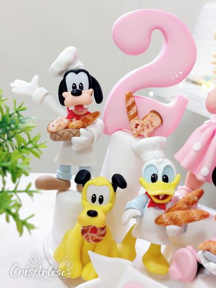 Topo de Bolo Mickey e Minnie Biscuit