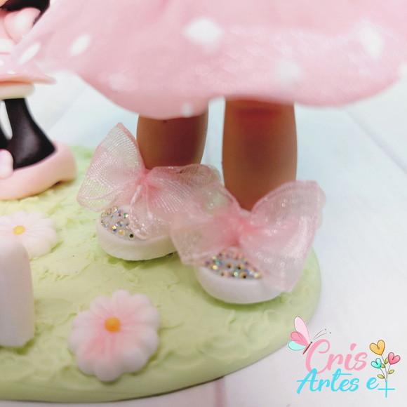 Topo de Bolo Minnie Confeiteira Cenario