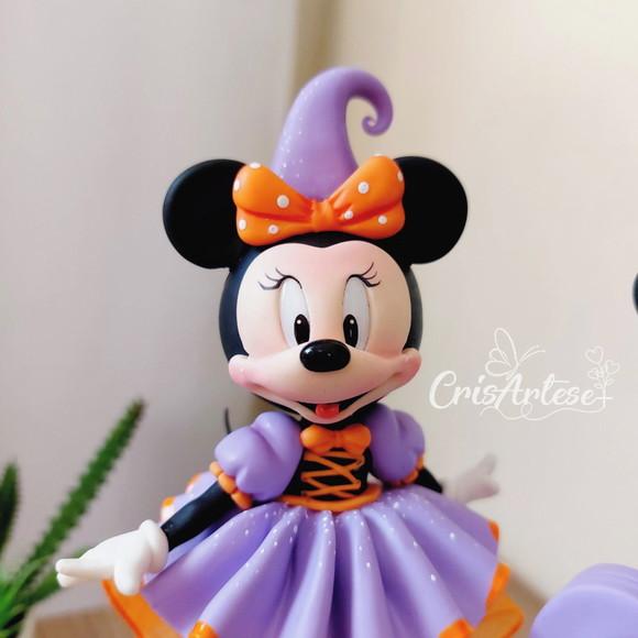 Topo de Bolo Minnie Halloween