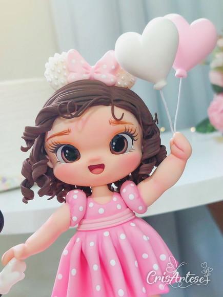 Topo de Bolo Minnie Rosa