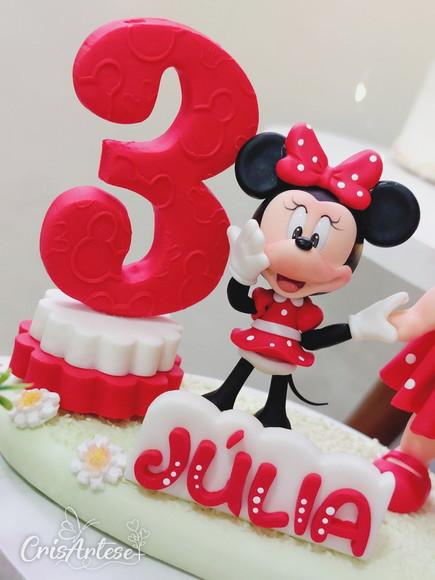 Topo de Bolo Minnie Vermelha