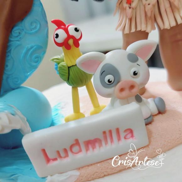 Topo de Bolo Personalizado Moana