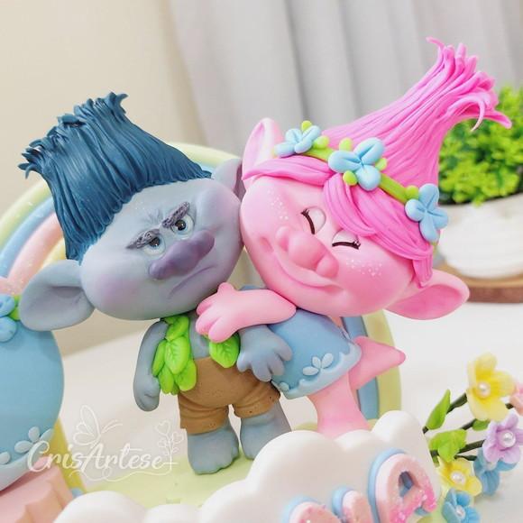 Topo de Bolo Trolls