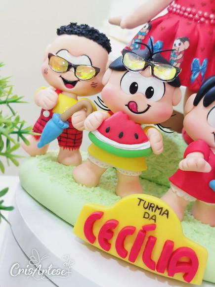 Topo de Bolo com Vela Turma da Monica