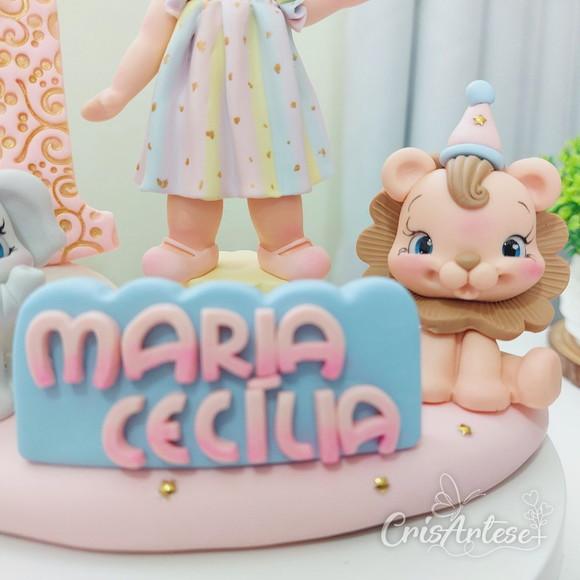 Vela Circo Rosa de Biscuit