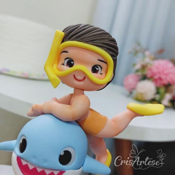 Vela de Biscuit Baby Shark