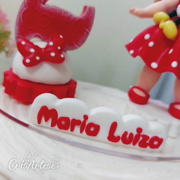 Vela Personalizada Minnie Vermelha