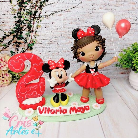 Vela Personalizada Minnie Vermelha