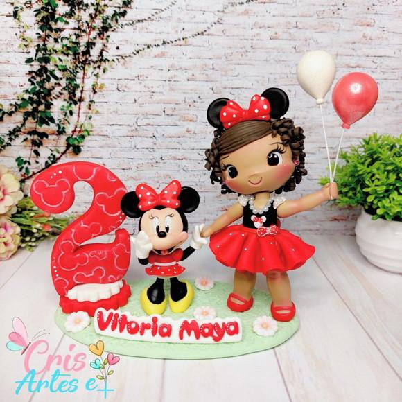 Vela Personalizada Minnie Vermelha