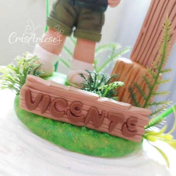 Vela Safari Biscuit Topo de Bolo Topinho