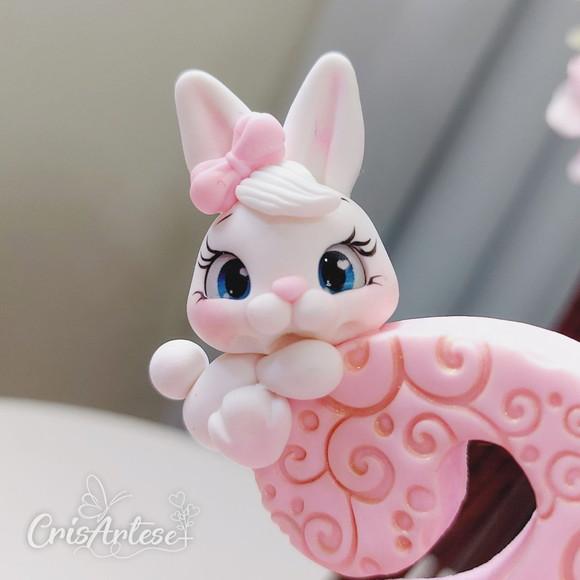 Vela Topo de Bolo Circo Rosa Menina Biscuit