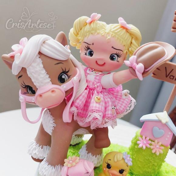 Vela Topo de Bolo Fazendinha Menina