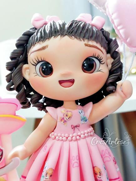 Vela Topo de Bolo Patrulha Menina