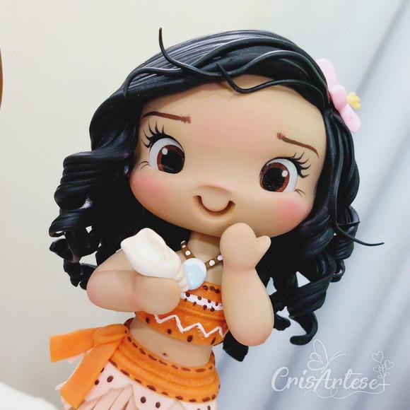Vela Topo de Bolo Personalizado Moana