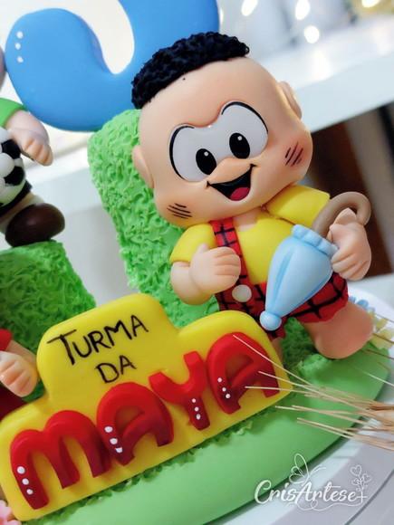 Topo de Bolo com Vela Turma da Monica