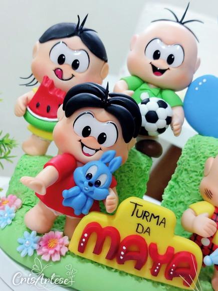 Topo de Bolo com Vela Turma da Monica