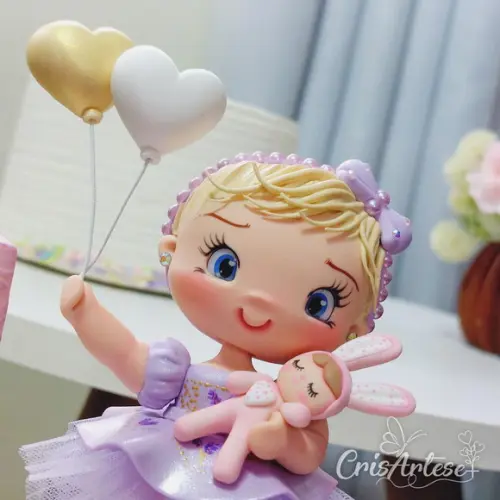 Topo de Bolo com Vela Metoo Doll