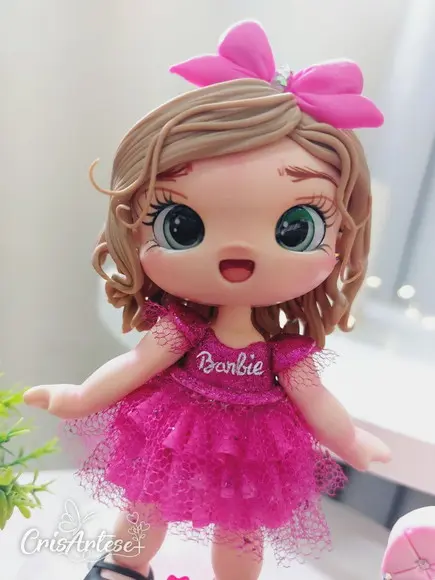 Topo de Bolo Barbie