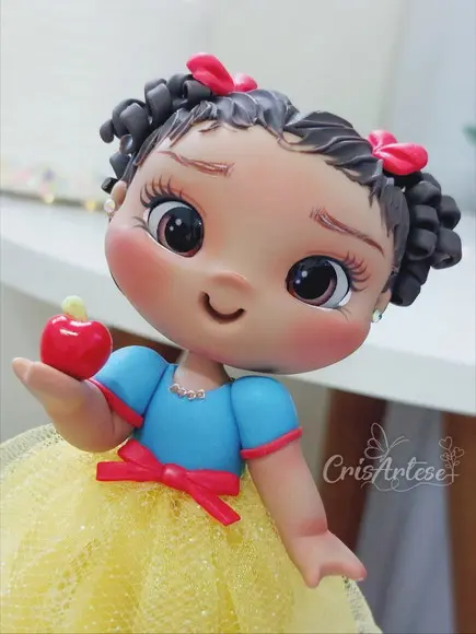 Topo de Bolo Branca de Neve