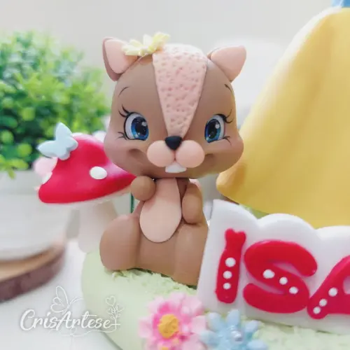 Topo de Bolo Branca de Neve Biscuit