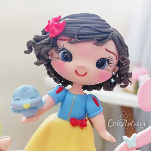 Topo de Bolo Branca de Neve Biscuit