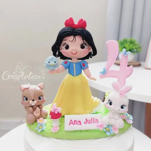 Topo de Bolo Branca de Neve Biscuit