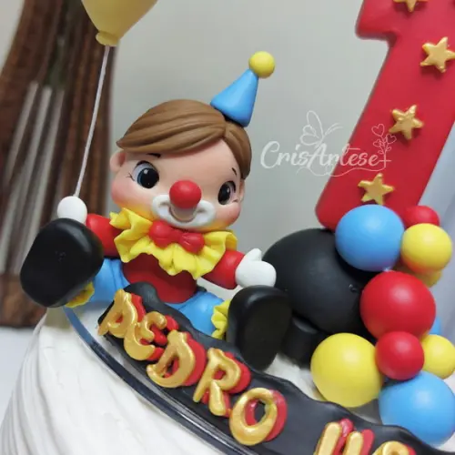 Topo de Bolo Circo Menino