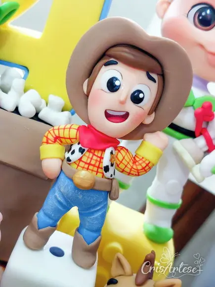 Topo de Bolo com Vela Toy Story