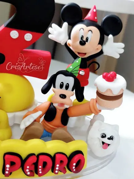 Topo de Bolo Mickey e Minnie Biscuit