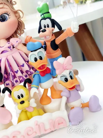 Topo de Bolo Mickey e Minnie Biscuit