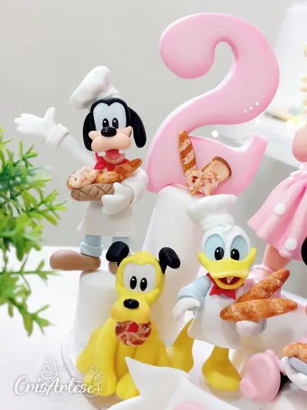 Topo de Bolo Mickey e Minnie Biscuit