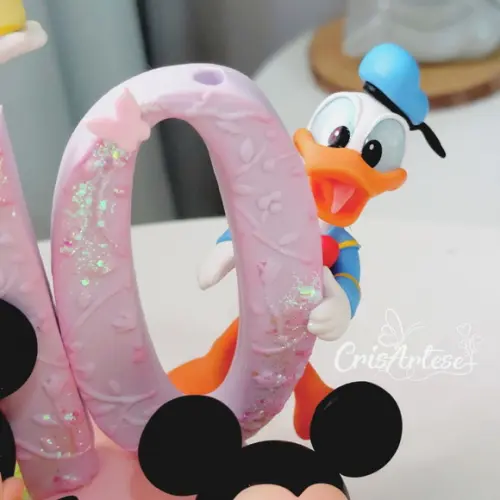 Topo de Bolo Mickey e Minnie Biscuit