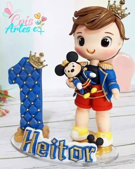 Topo de Bolo Mickey Realeza