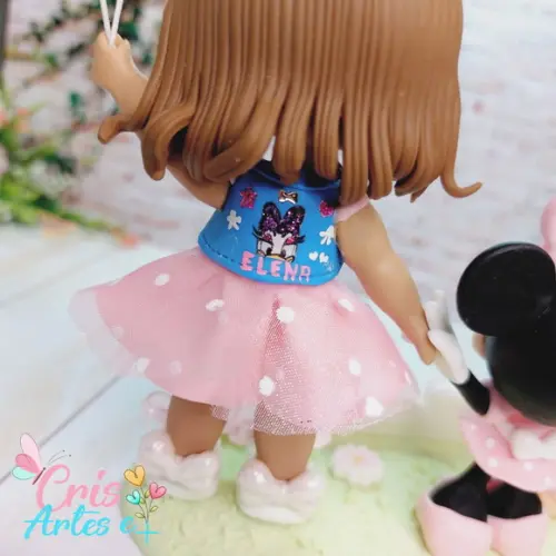 Topo de Bolo Minnie Confeiteira Cenario