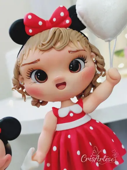 Topo de Bolo Minnie Vermelha