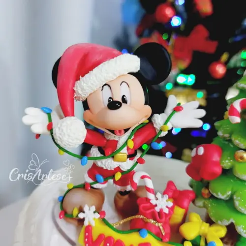 Topo de Bolo Natal do Mickey