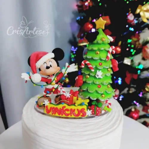 Topo de Bolo Natal do Mickey